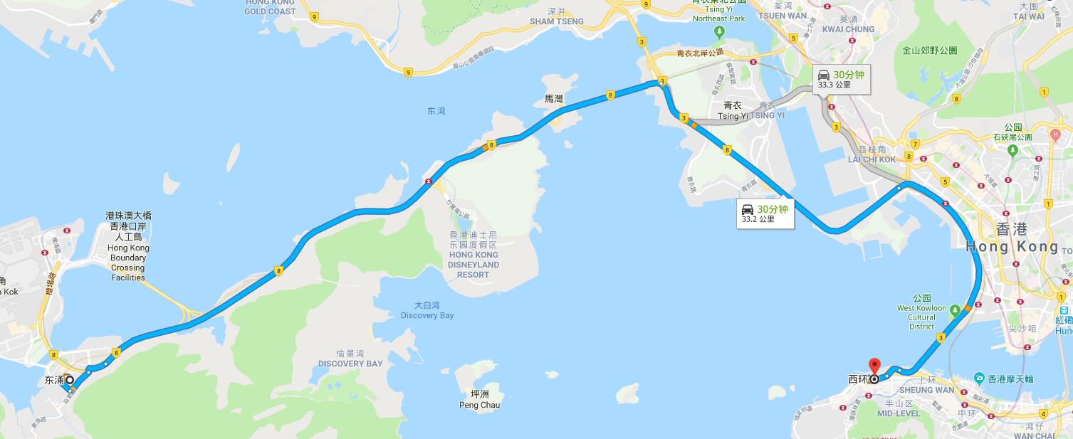 東涌打的士到西環 Sai Wan 多少錢？